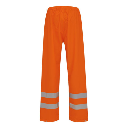 ELKA DRY ZONE VISIBLE PU REGENHOSE HI-VIS MIT VERT. REFLEKT. STREIFEN
