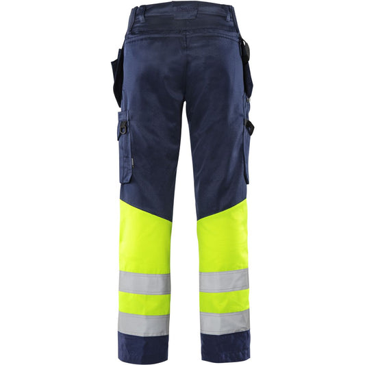 FRISTADS HIGH VIS GREEN HANDWERKERHOSE, KL.1 2640 GPLU