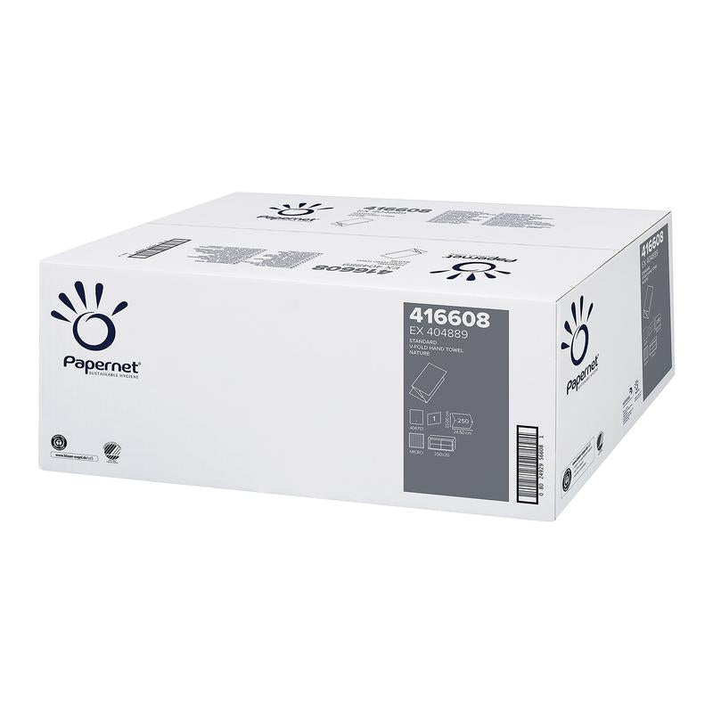 PAPERNET Falthandtücher Standard V-Falz Nature, 1-lag., 5000 Bl.
