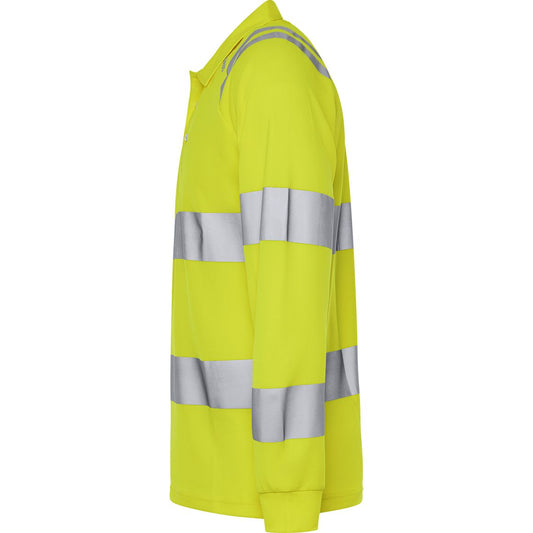 FRISTADS HIGH VIS GREEN FUNKTIONS-POLOSHIRT LANGARM KL. 3 7864 GPST