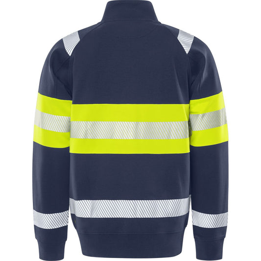FRISTADS HIGH VIS GREEN STRETCH-SWEATJACKE KL.1 7531 GKC