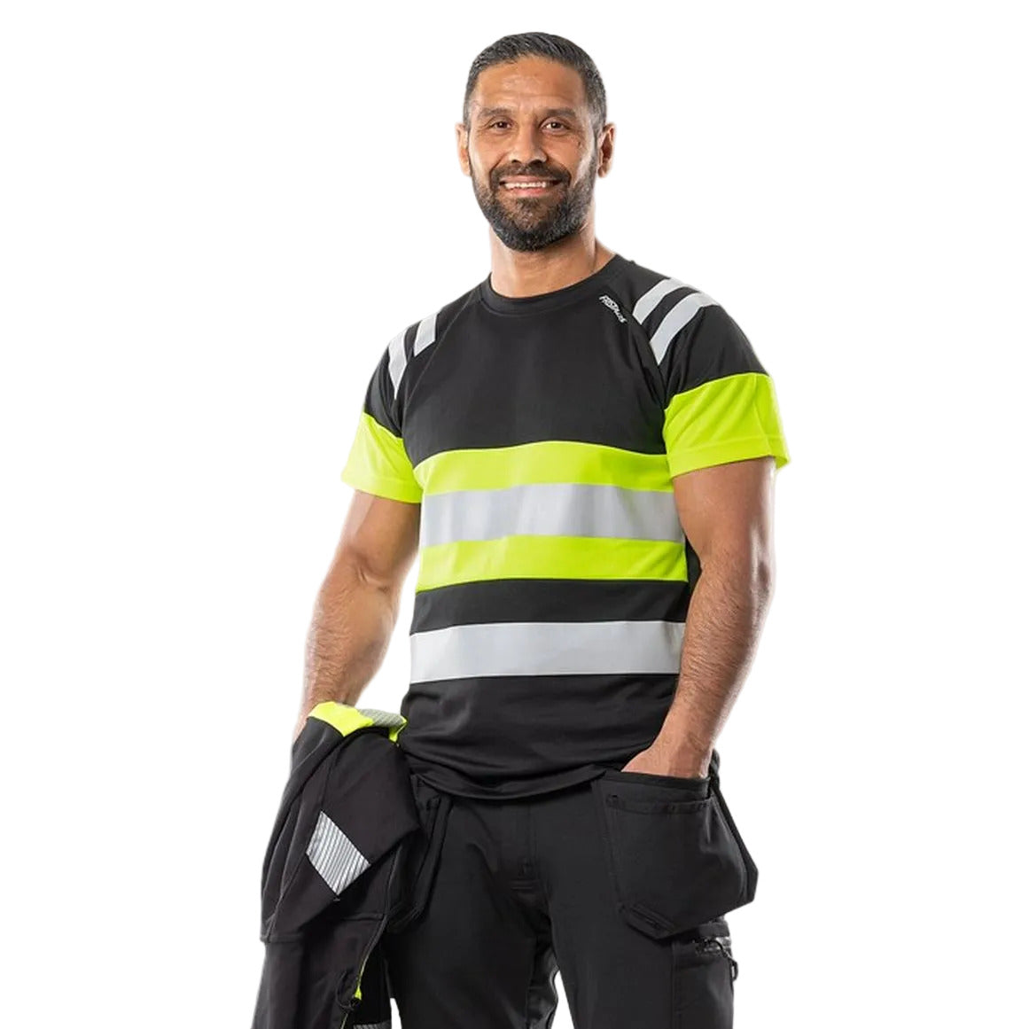 FRISTADS HIGH VIS GREEN T-SHIRT KL.1 7880 GPST