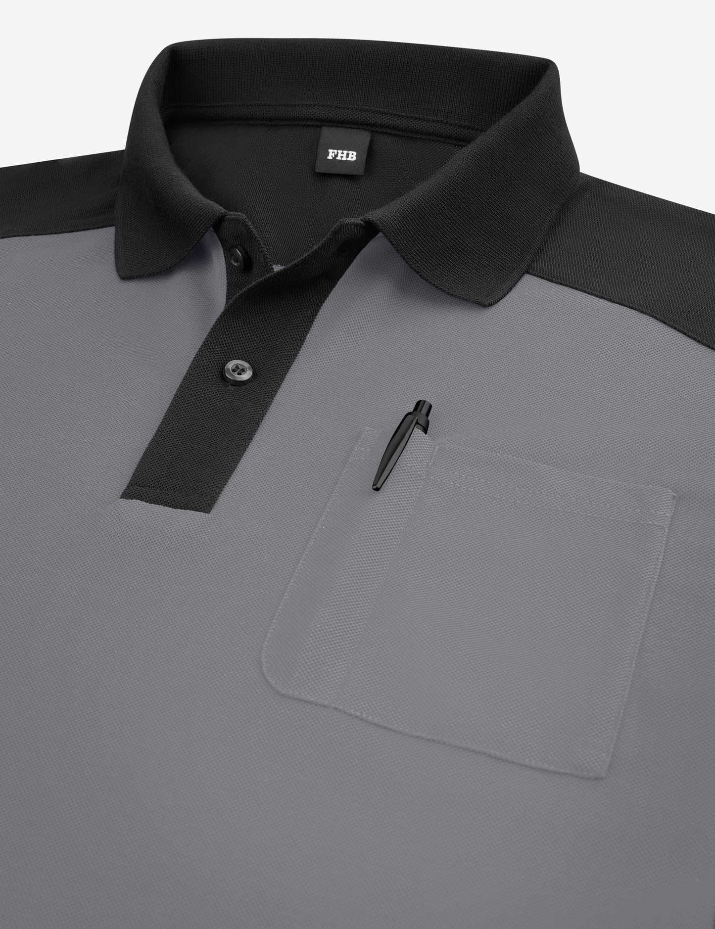 FHB Polo-Shirt zweifarbig - KONRAD