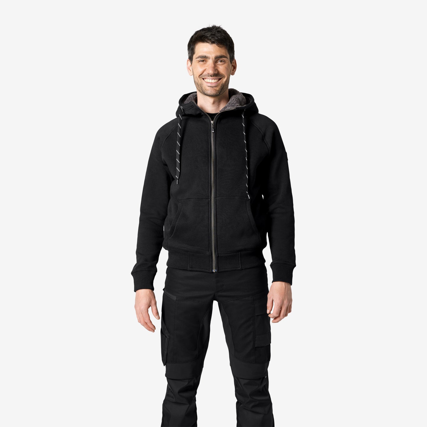 FHB Sweater-Jacke mit Kapuze und Webpelz - JÖRG