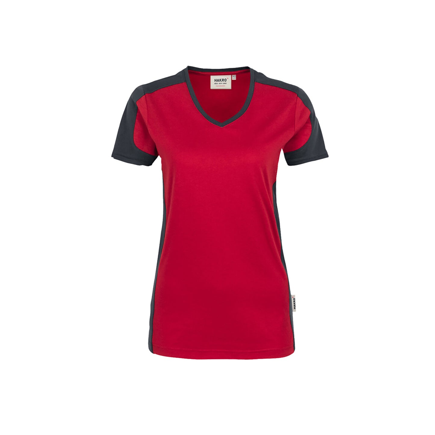 HAKRO - DAMEN V-Shirt Contrast MIKRALINAR®