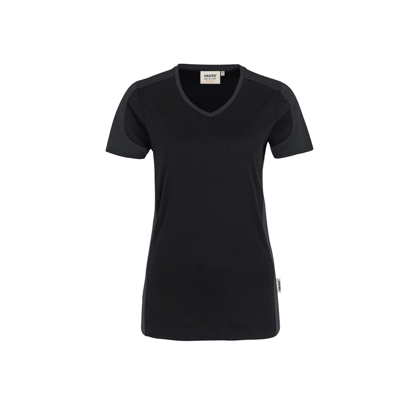 HAKRO - DAMEN V-Shirt Contrast MIKRALINAR®
