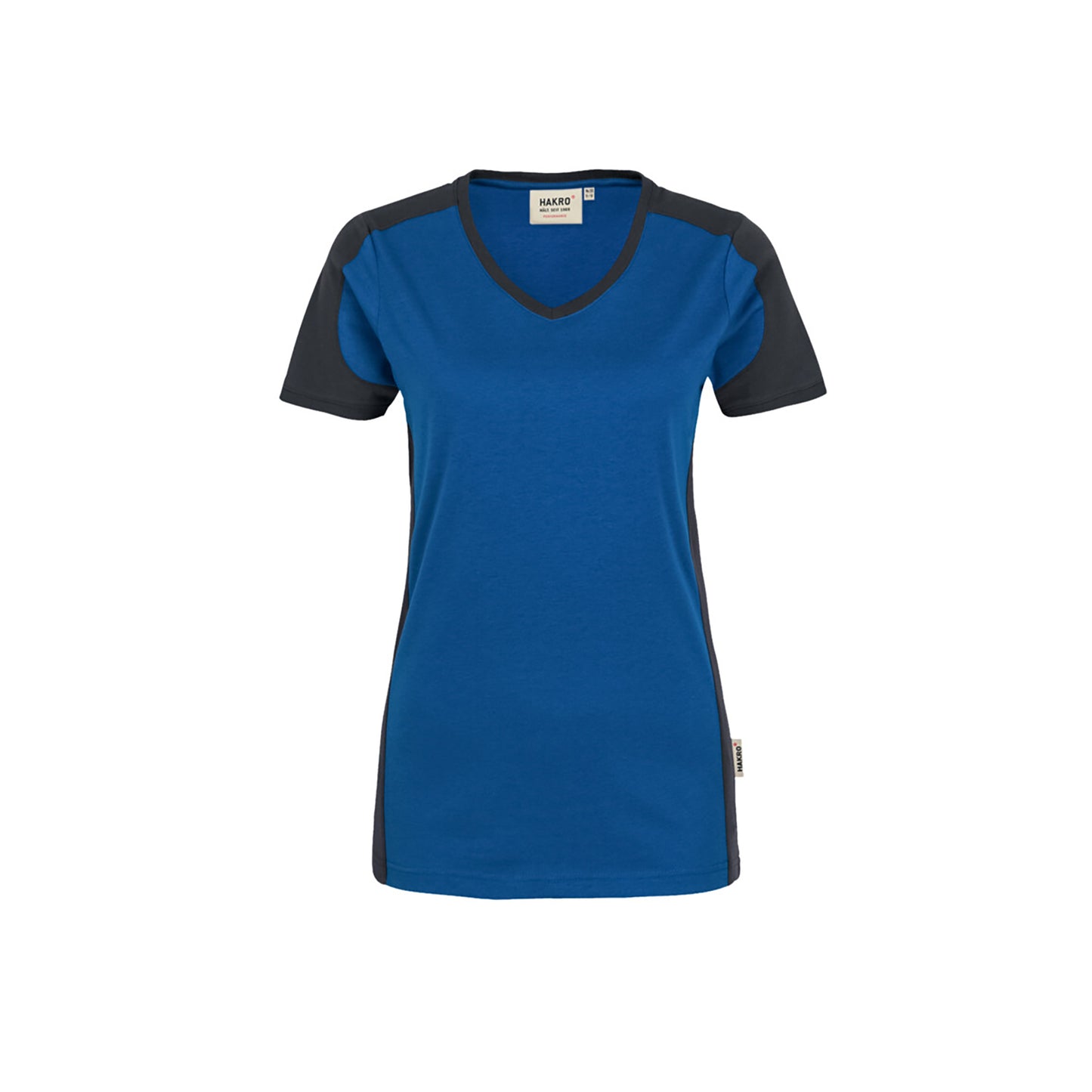 HAKRO - DAMEN V-Shirt Contrast MIKRALINAR®
