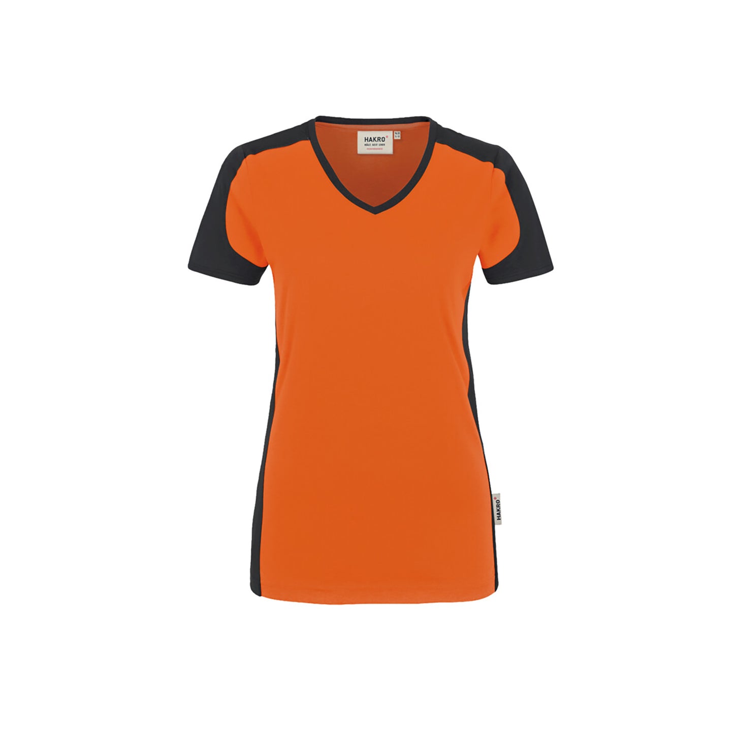 HAKRO - DAMEN V-Shirt Contrast MIKRALINAR®