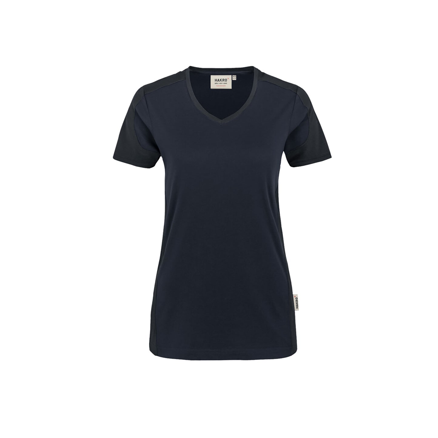 HAKRO - DAMEN V-Shirt Contrast MIKRALINAR®