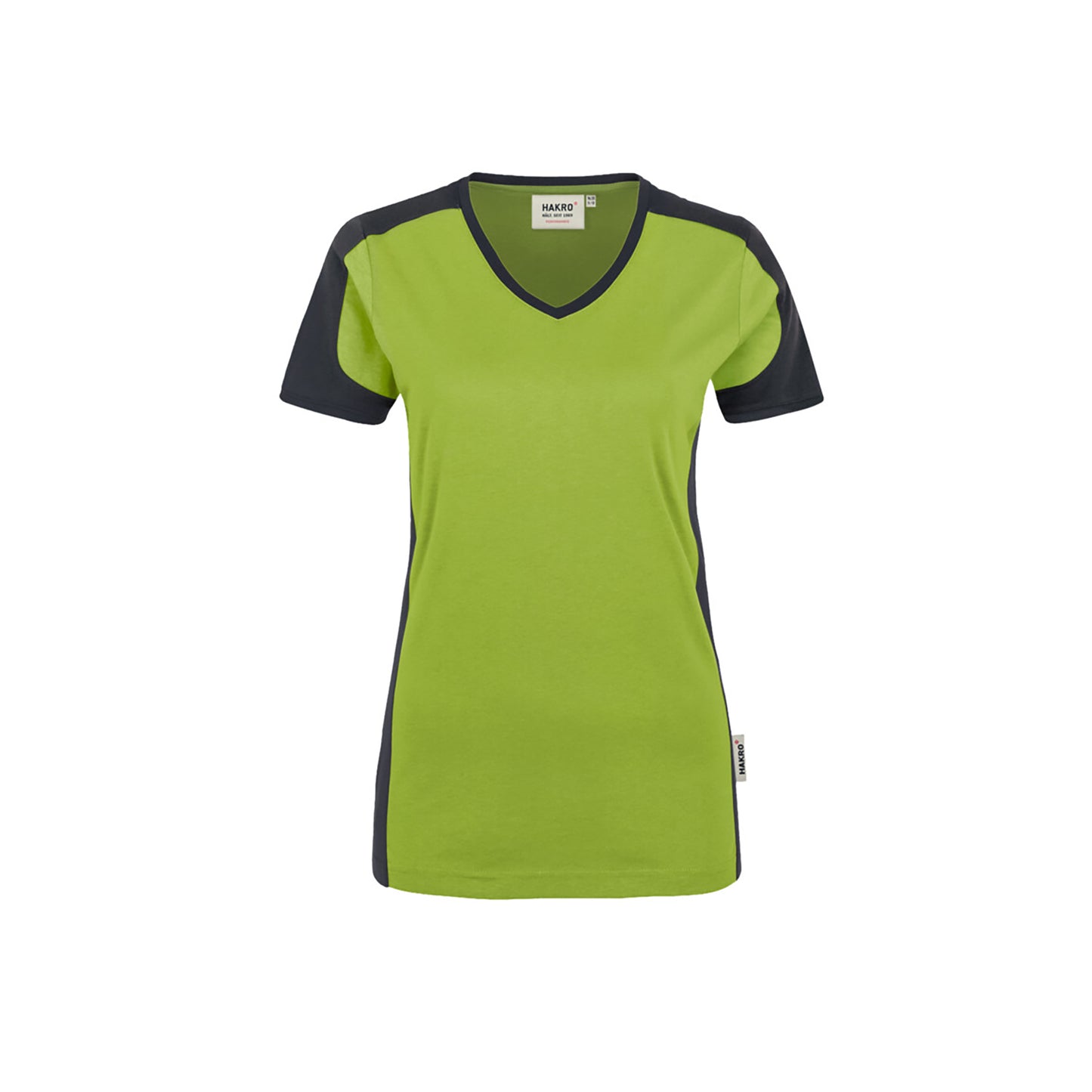 HAKRO - DAMEN V-Shirt Contrast MIKRALINAR®