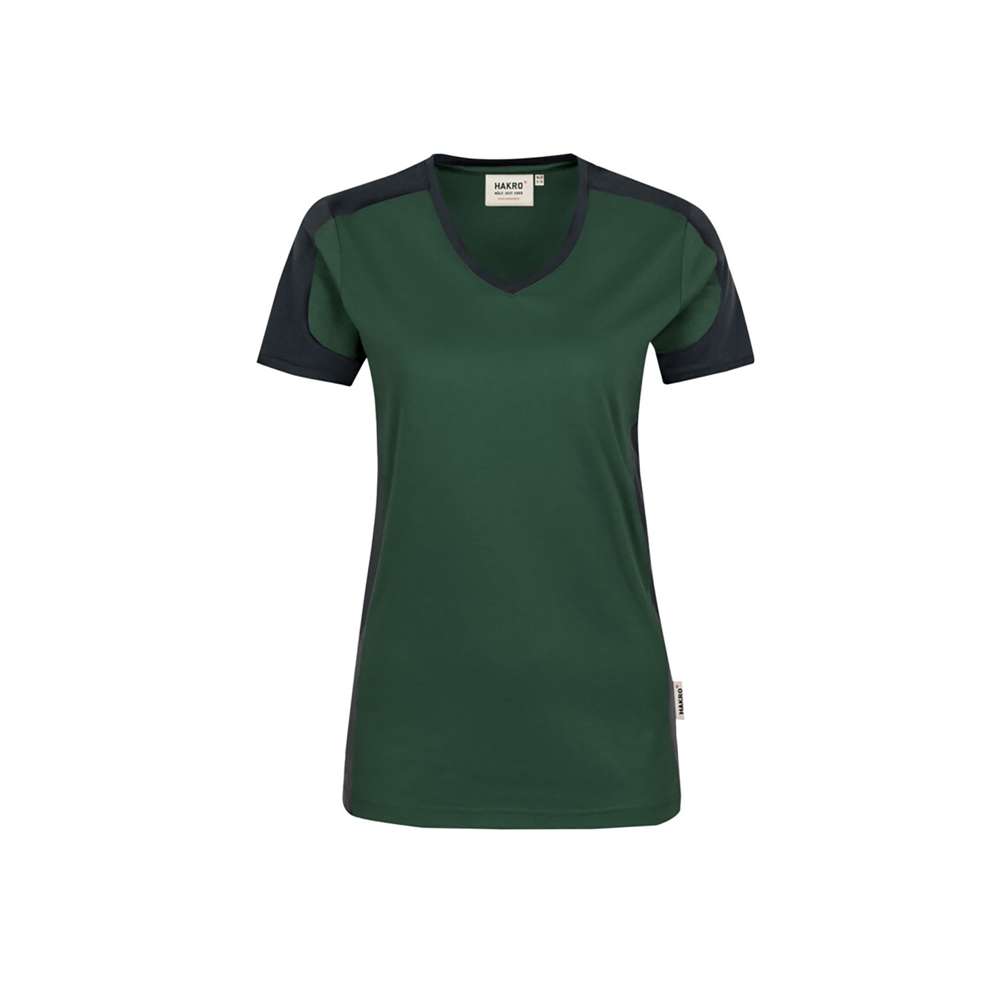 HAKRO - DAMEN V-Shirt Contrast MIKRALINAR®