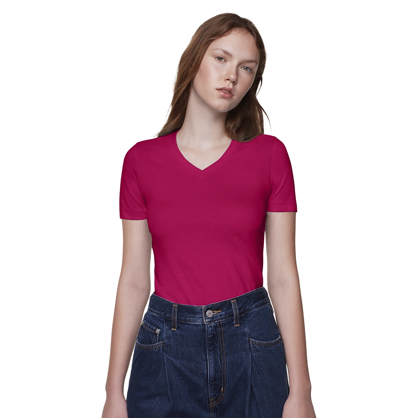HAKRO - DAMEN - V-Shirt Classic