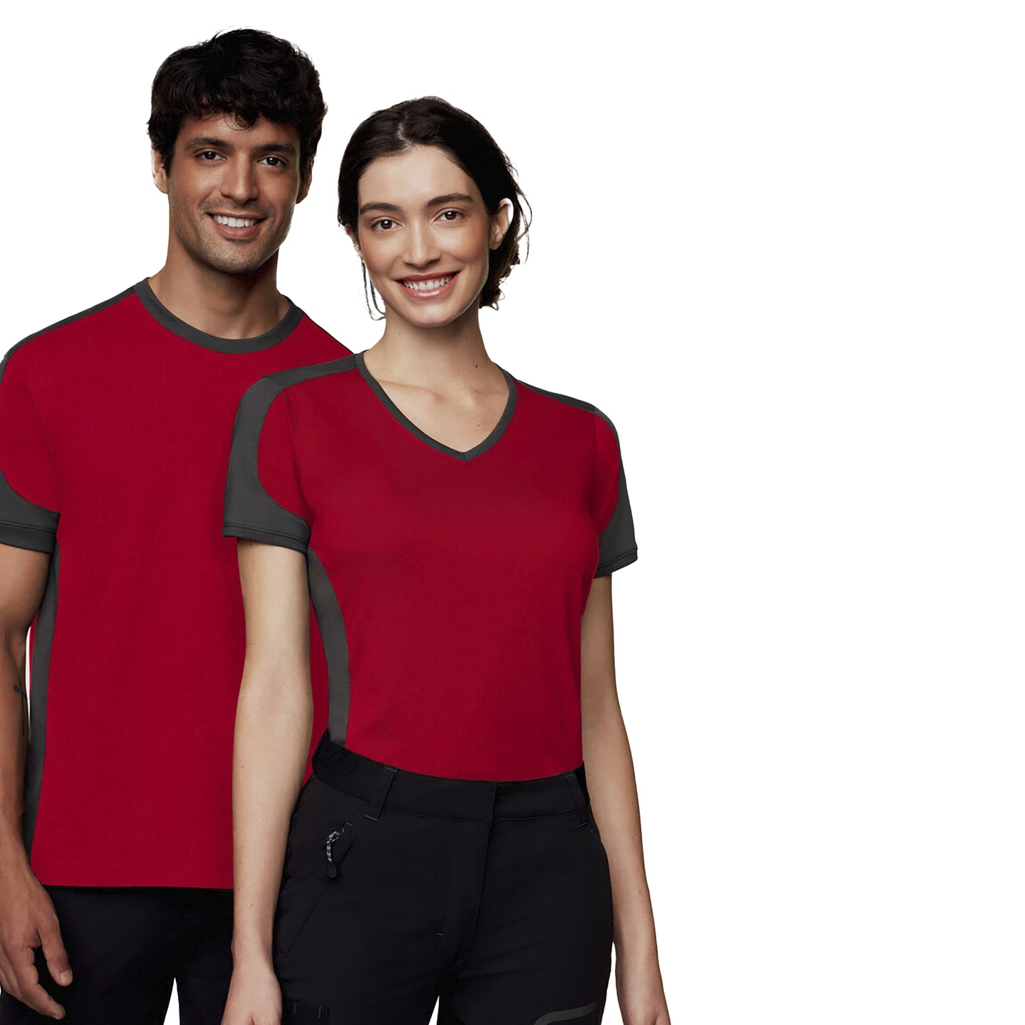 HAKRO - DAMEN V-Shirt Contrast MIKRALINAR®