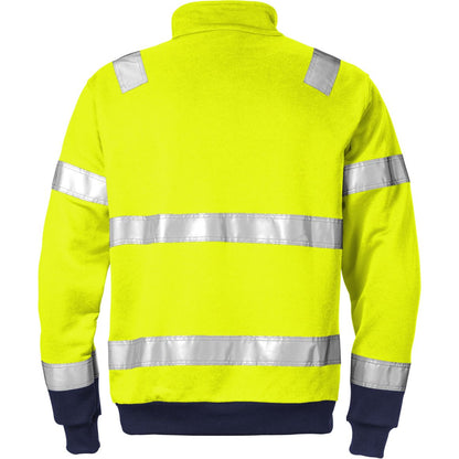 FRISTADS HIGH VIS ZIPPER-SWEATSHIRT KL.3 728 SHV