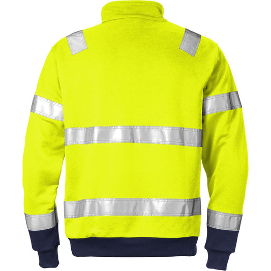 FRISTADS HIGH VIS ZIPPER-SWEATSHIRT KL.3 728 SHV