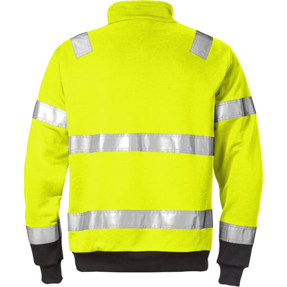 FRISTADS HIGH VIS ZIPPER-SWEATSHIRT KL.3 728 SHV
