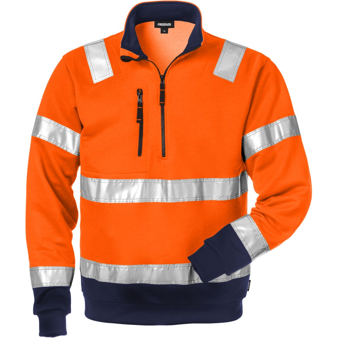 FRISTADS HIGH VIS ZIPPER-SWEATSHIRT KL.3 728 SHV
