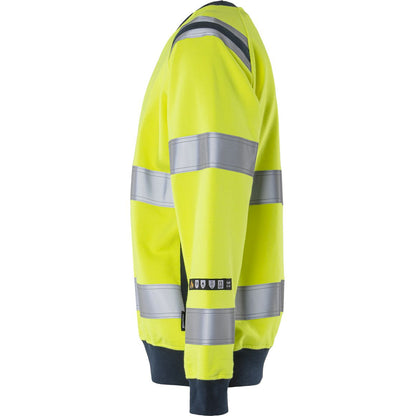 FRISTADS FLAMESTAT HIGH VIS SWEATSHIRT KL.3 7076 SFLH
