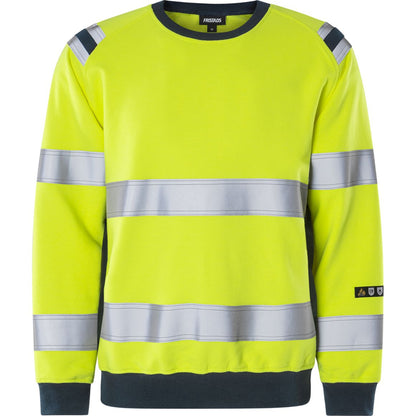 FRISTADS FLAMESTAT HIGH VIS SWEATSHIRT KL.3 7076 SFLH
