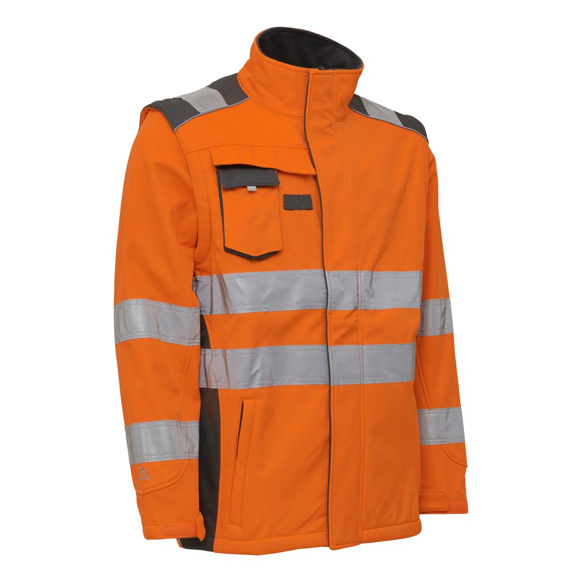 ELKA Visible Xtreme Softshelljacke mit extra Rückenlänge