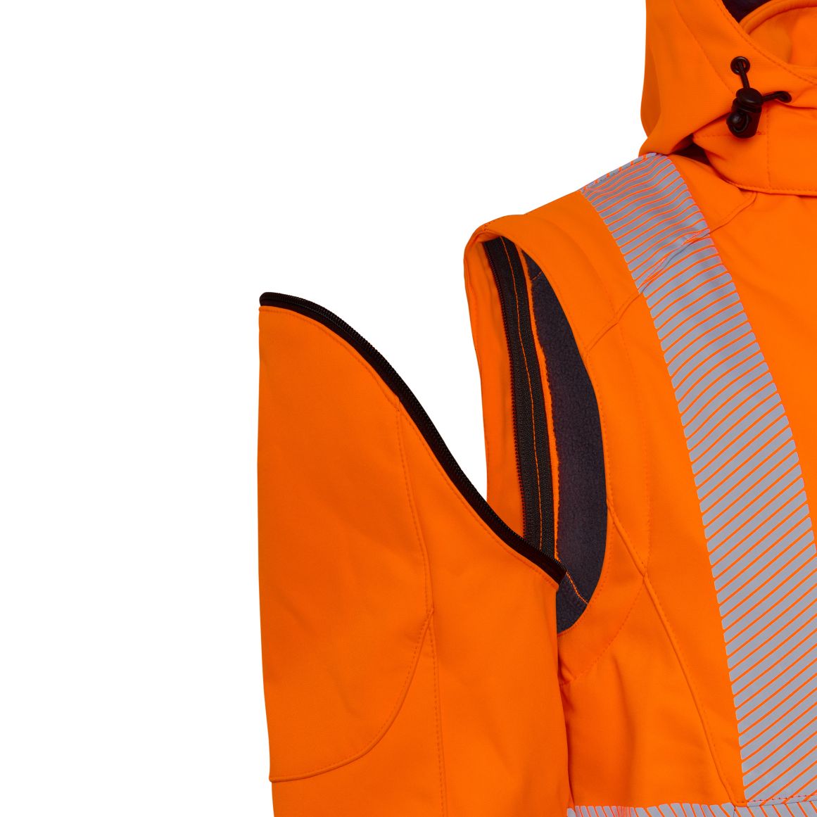 ELKA Visible Xtreme Softshelljacke mit abnehmbaren Ärmeln