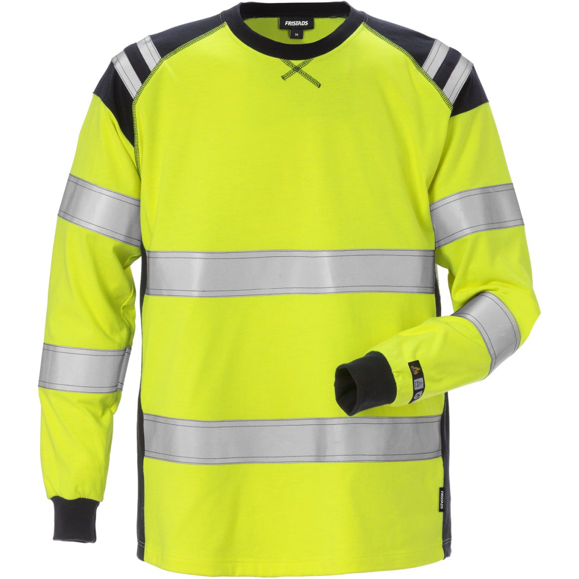 FRISTADS FLAMESTAT HIGH VIS T-SHIRT, LA, KL.3 7077 TFLH