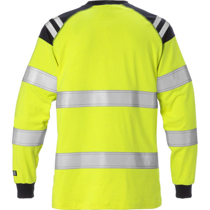 FRISTADS FLAMESTAT HIGH VIS T-SHIRT, LA, DAMEN KL.3 7097 TFLH