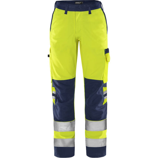 FRISTADS HIGH VIS GREEN HOSE DAMEN, KL.2 2642 GPLU
