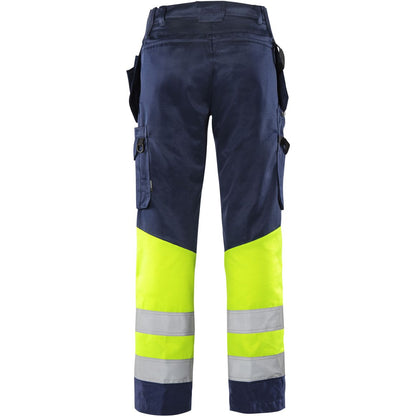 FRISTADS HIGH VIS GREEN HANDWERKERHOSE, KL.1 2640 GPLU