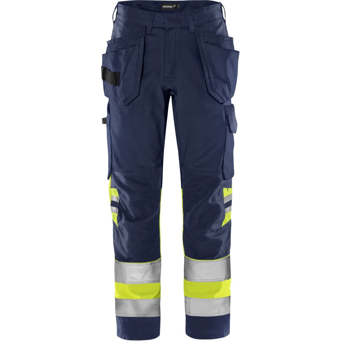 FRISTADS HIGH VIS GREEN HANDWERKERHOSE, KL.1 2640 GPLU