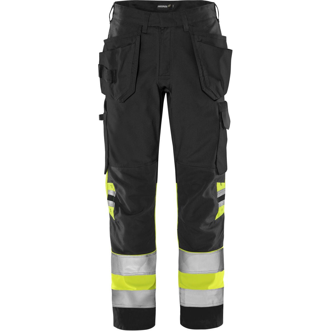 FRISTADS HIGH VIS GREEN HANDWERKERHOSE, KL.1 2640 GPLU