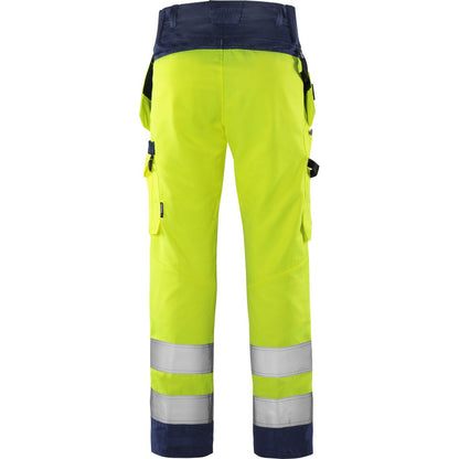 FRISTADS HIGH VIS GREEN HANDWERKERHOSE, KL.2 2641 GPLU
