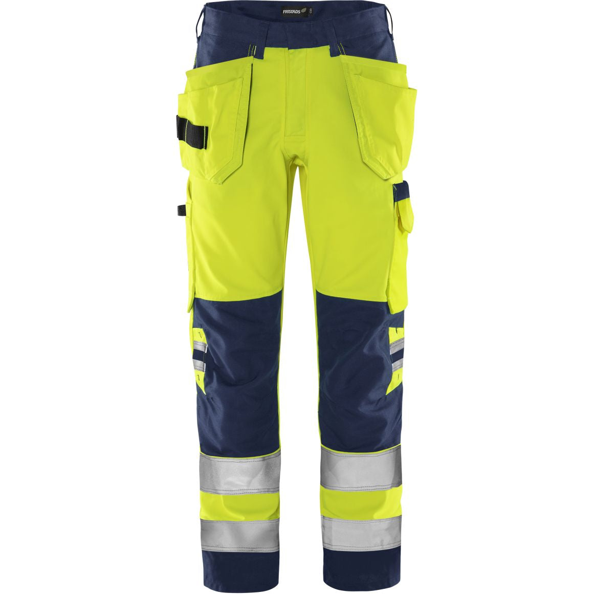 FRISTADS HIGH VIS GREEN HANDWERKERHOSE, KL.2 2641 GPLU