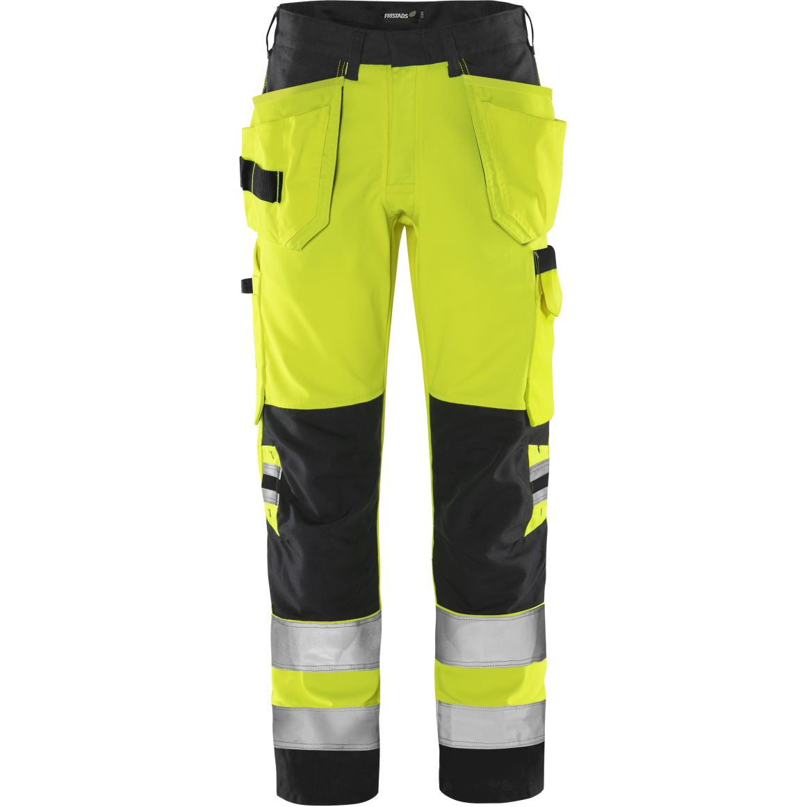 FRISTADS HIGH VIS GREEN HANDWERKERHOSE, KL.2 2641 GPLU