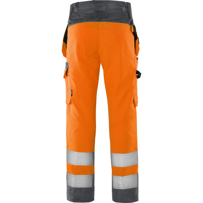 FRISTADS HIGH VIS GREEN HANDWERKERHOSE, KL.2 2641 GPLU