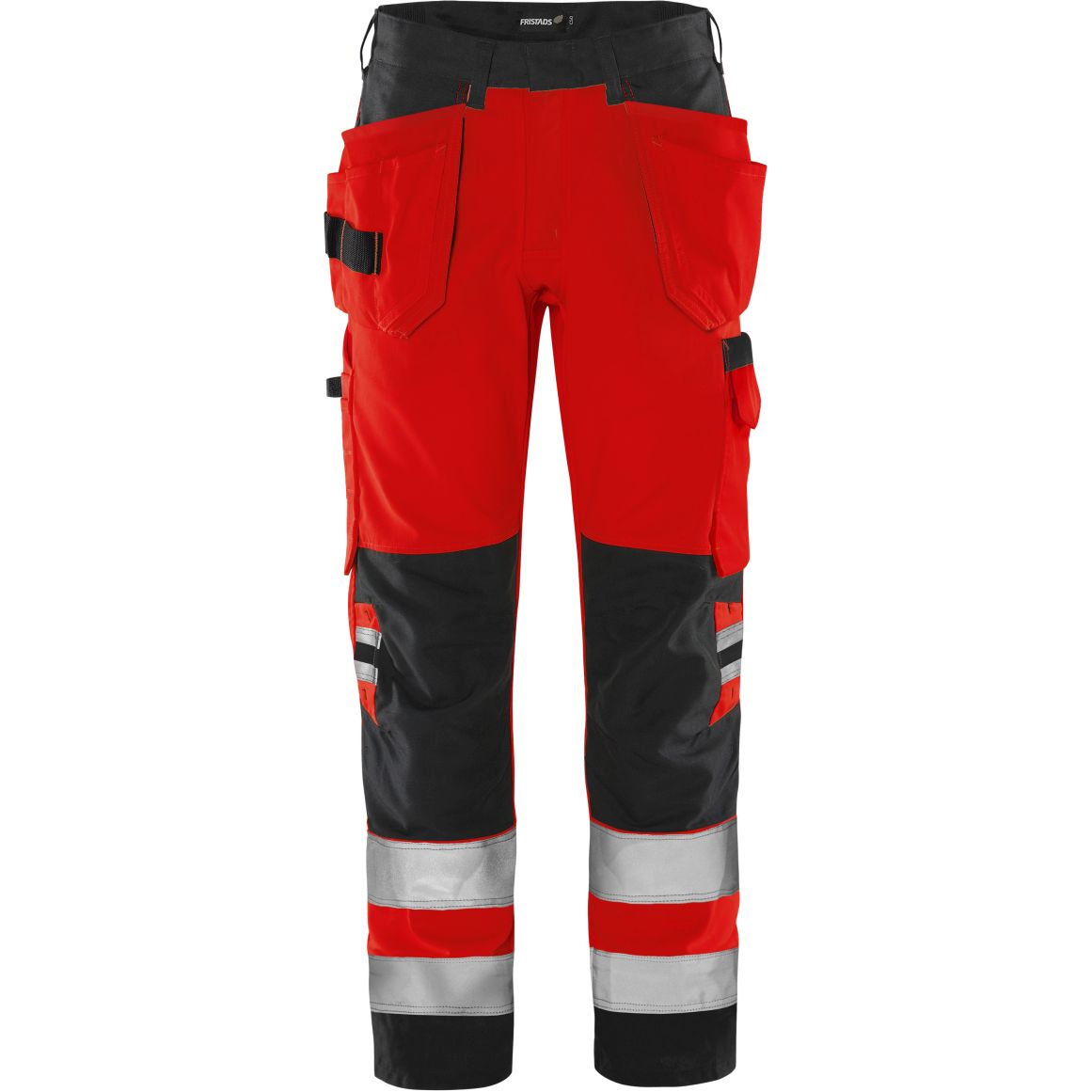 FRISTADS HIGH VIS GREEN HANDWERKERHOSE, KL.2 2641 GPLU