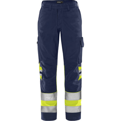 FRISTADS HIGH VIS GREEN HOSE DAMEN, KL.1 2652 GPLU
