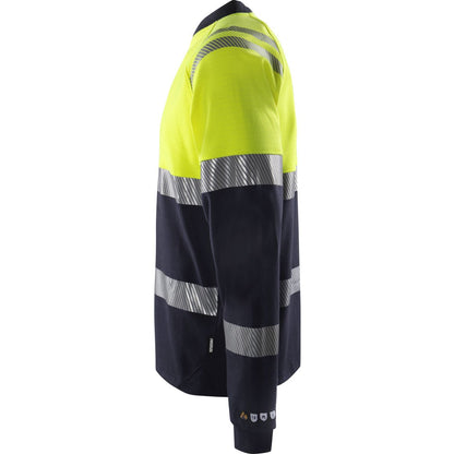 FRISTADS FLAMESTAT HIGH VIS LANGARM T-SHIRT KL.1 7107 TFL