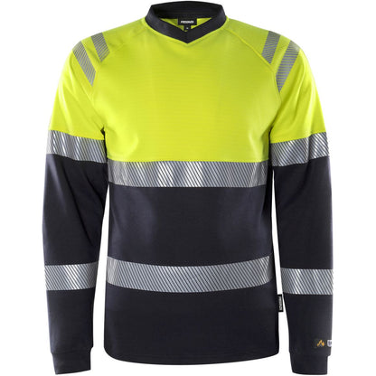 FRISTADS FLAMESTAT HIGH VIS LANGARM T-SHIRT KL.1 7107 TFL