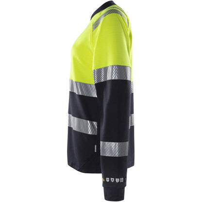 FRISTADS FLAMESTAT HIGH VIS T-SHIRT, LA. DAMEN KL.1 7108 TFL