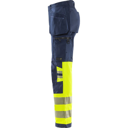 FRISTADS HIGH VIS GREEN HANDWERKER STRETCHHOSE KL.1 2643 GSTP