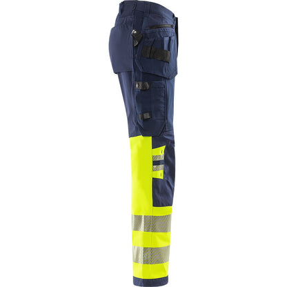 FRISTADS HIGH VIS GREEN HANDWERKER STRETCHHOSE KL.1 2643 GSTP