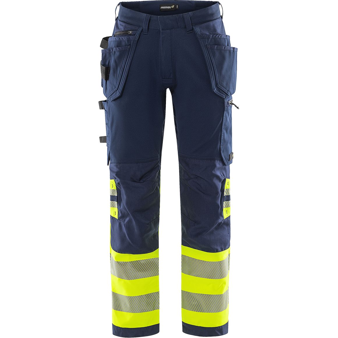 FRISTADS HIGH VIS GREEN HANDWERKER STRETCHHOSE KL.1 2643 GSTP