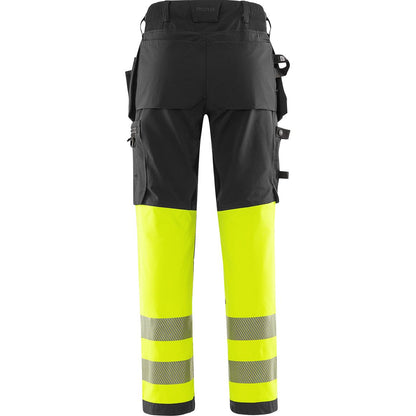 FRISTADS HIGH VIS GREEN HANDWERKER STRETCHHOSE KL.1 2643 GSTP