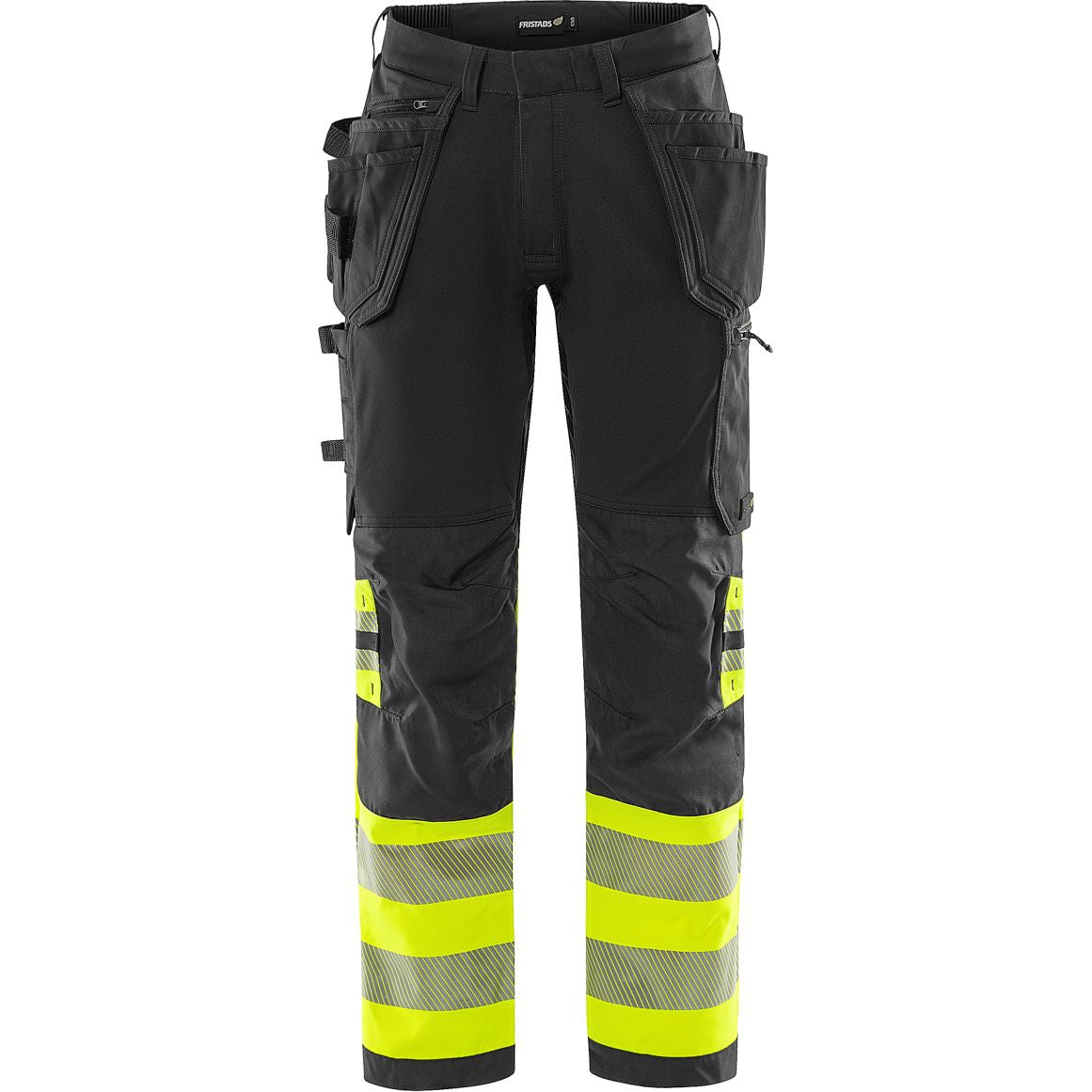 FRISTADS HIGH VIS GREEN HANDWERKER STRETCHHOSE KL.1 2643 GSTP