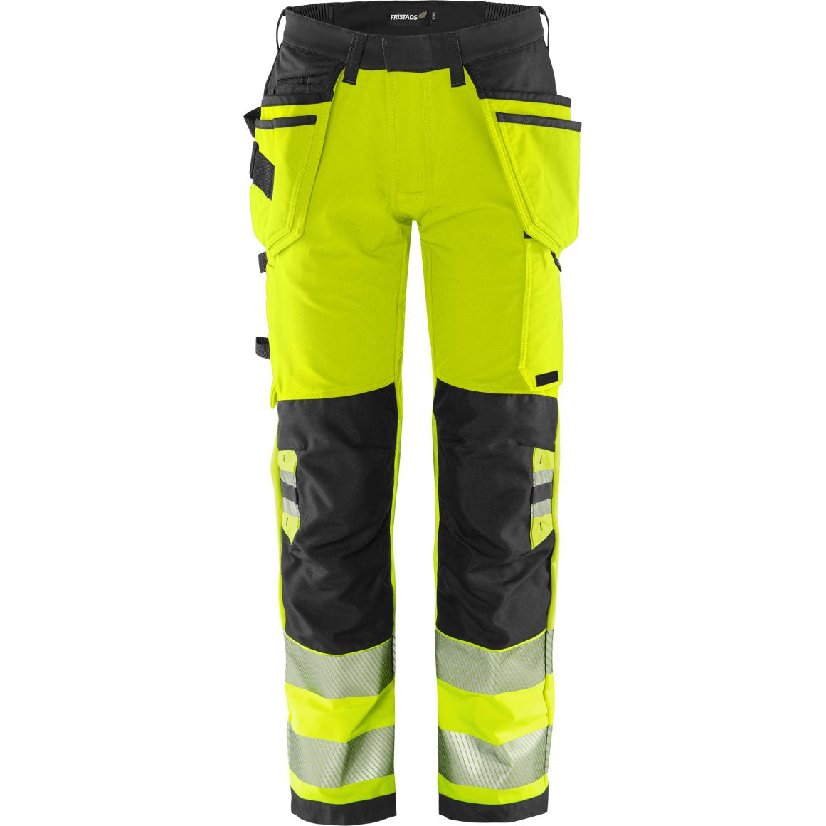 FRISTADS HIGH VIS GREEN HANDWERKER STRETCHHOSE KL.2 2644 GSTP