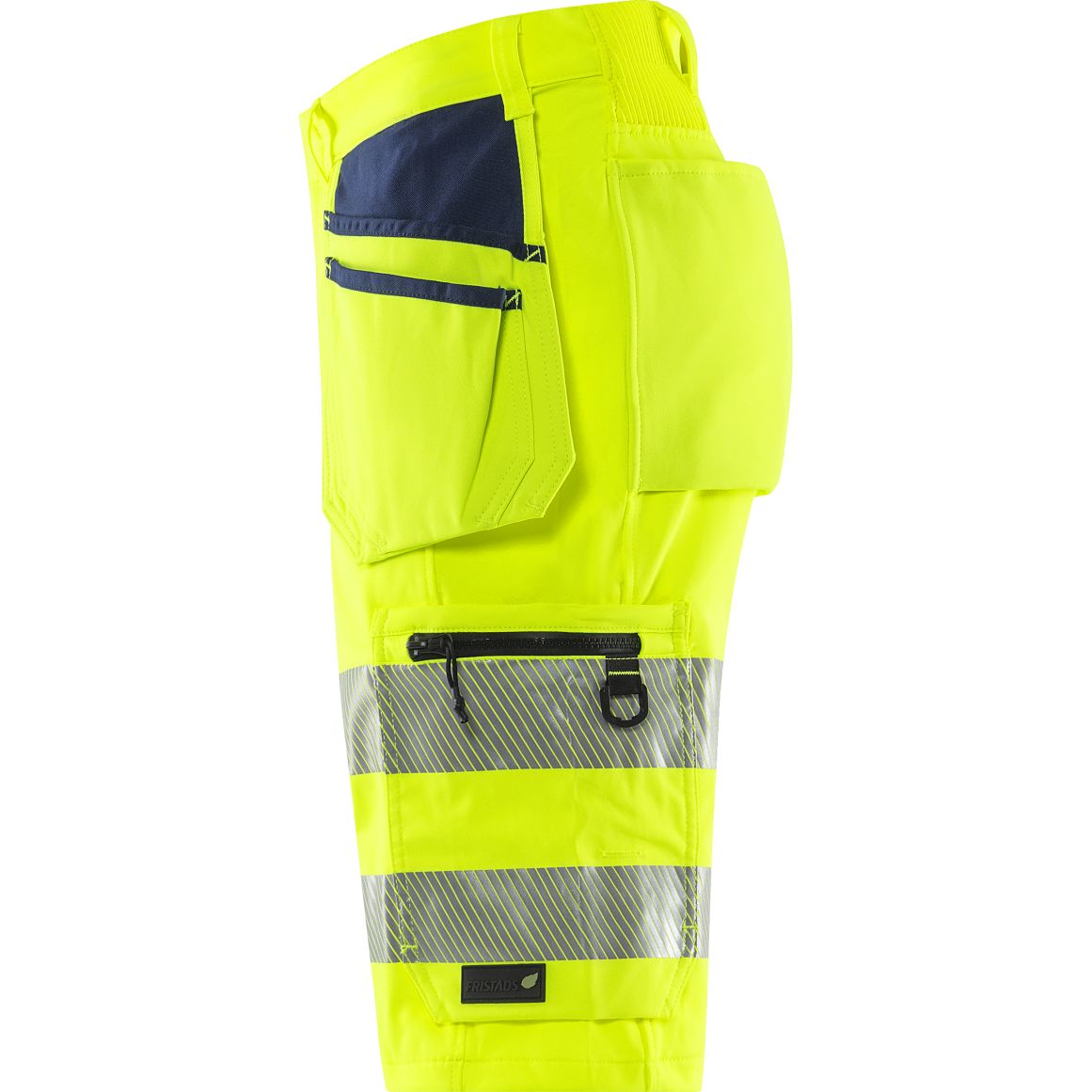 FRISTAD HIGH VIS GREEN HANDWERKER STRETCH-SHORTS KL. 2 2646 GSTP