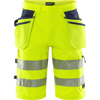FRISTAD HIGH VIS GREEN HANDWERKER STRETCH-SHORTS KL. 2 2646 GSTP