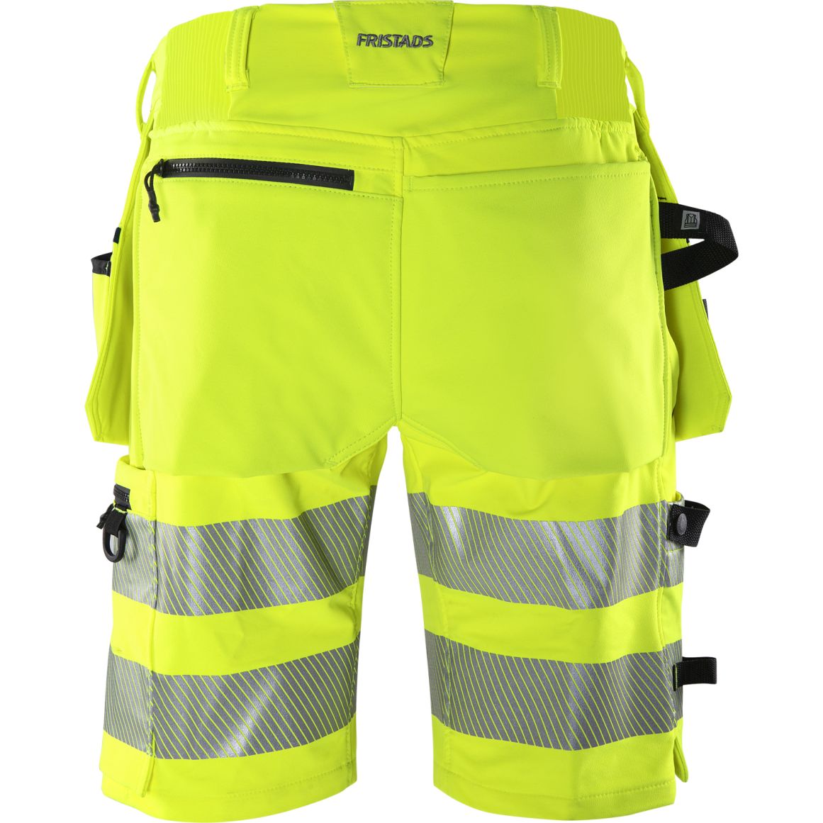 FRISTAD HIGH VIS GREEN HANDWERKER STRETCH-SHORTS KL. 2 2646 GSTP