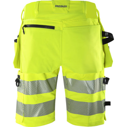 FRISTAD HIGH VIS GREEN HANDWERKER STRETCH-SHORTS KL. 2 2646 GSTP